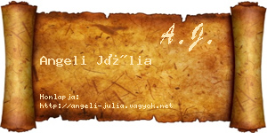Angeli Júlia névjegykártya
