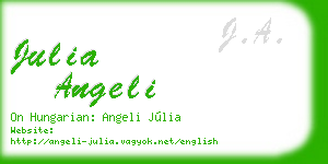 julia angeli business card